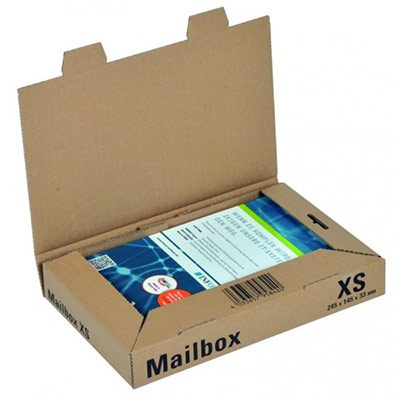 BOÎTE POSTALE BRUNE D'EXPEDITION MAILBOX XS EN CARTON - 24,5 X 14,5 X 3,3 CM