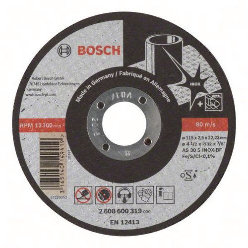 BOSCH 25 DISQUES À TRONÇONNER EXPERT FOR INOX
