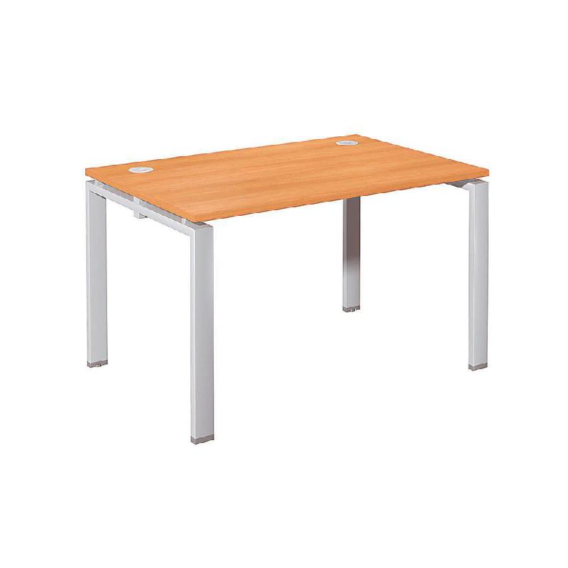 BUREAU DROIT E-LINK - L. 120 X P. 80 CM - PLATEAU CEDRE - 4 PIEDS ALUMINIUM