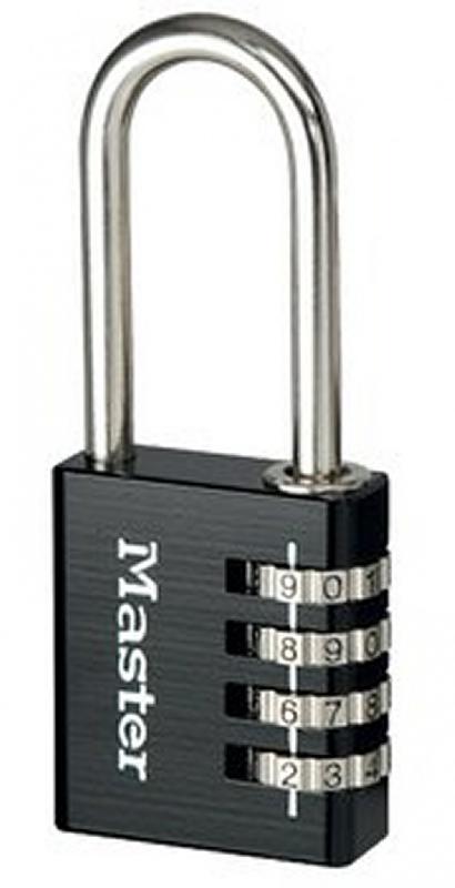 Cadenas à combinaison programmable Master Lock en aluminium - largeur 40 mm - anse en acier chromé_0