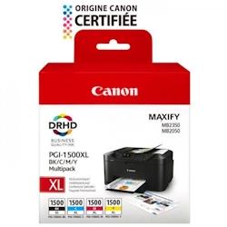 CANON Pack de 4 cartouches d'encre PGI-1500 XL grande capacité Noir/Cyan/Magenta/Jaune (PGI1500XL) Canon_0