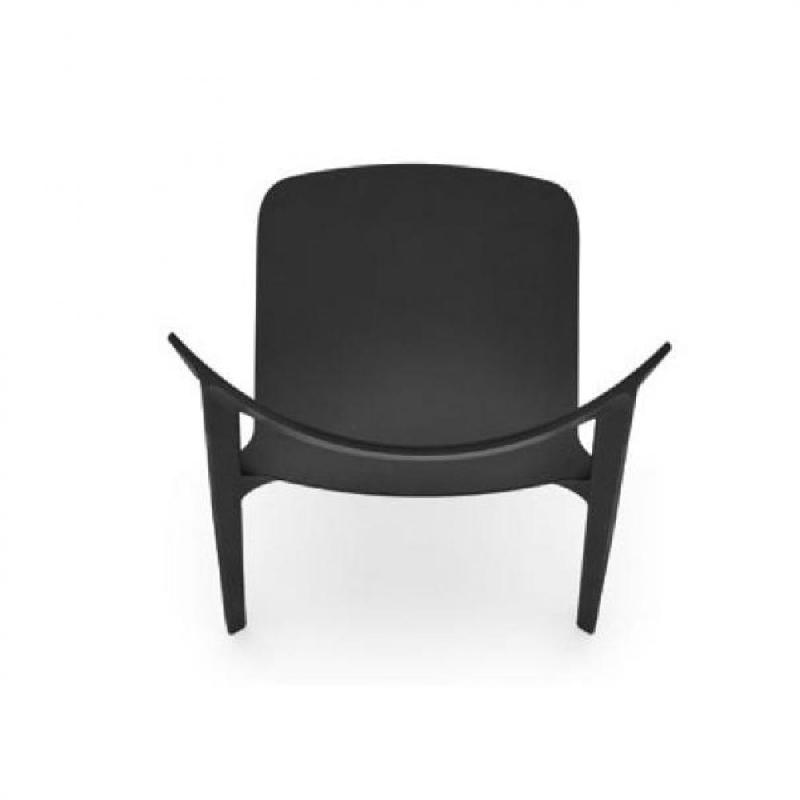 Chaise design Calligaris Skin - Polypropylène noir, empilable et écologique_0