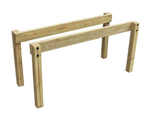 Circuit d'équilibre enfant - Barres parallèles en bois traité - Dimensions : 1,8 x 0,72 x 0,9 m_0