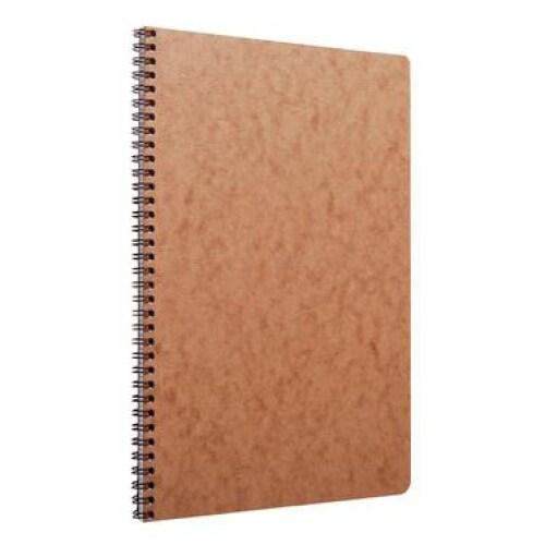 Clairefontaine Lot de 5 Cahier Age Bag A4, 100p./50 feuilles 90 g/m² reliure intégrale, couv. Coloris tabac, quadrillé 5x5 - 3329687814227_0
