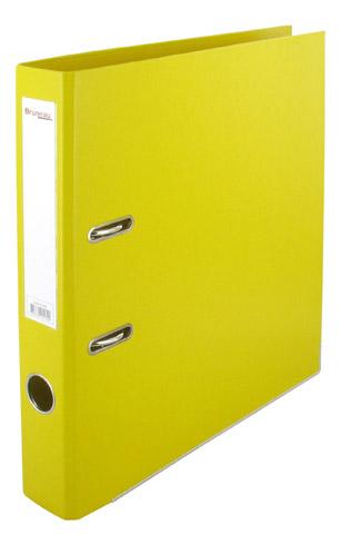 CLASSEUR À LEVIER CARTONNÉ BRUNEAU A4 - DOS 5 CM JAUNE