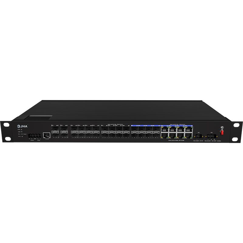 Commutateurs - switch JAI-MIGS2008-1U - 20 * 1000Base-X + 8 * 10/100/1000M Base-T - Ethernet géré industriel_0