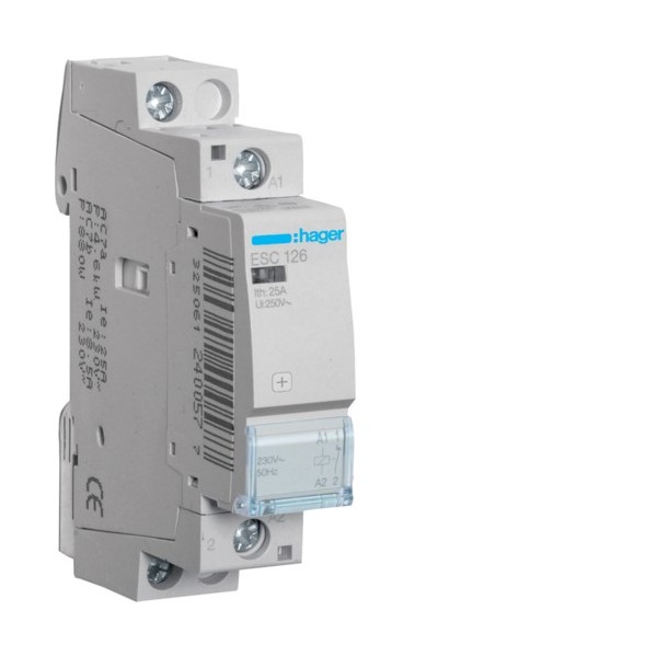CONTACT 25A, 1O, 230V - AUTOMATISMES HAGER ESC126