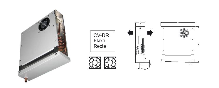 Cv-DR - Évaporateur Sereva - Température moyenne -5°C - Refroidisseurs de bouteilles et comptoirs_0
