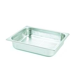 DBMARK - GPP12065 - Récipient perforé GN 1/2 en acier inoxydable - 32,5 x 26,5 cm - Profondeur 6,5 cm - 4,1 Litres - Vente à l'unité - gris inox G_0