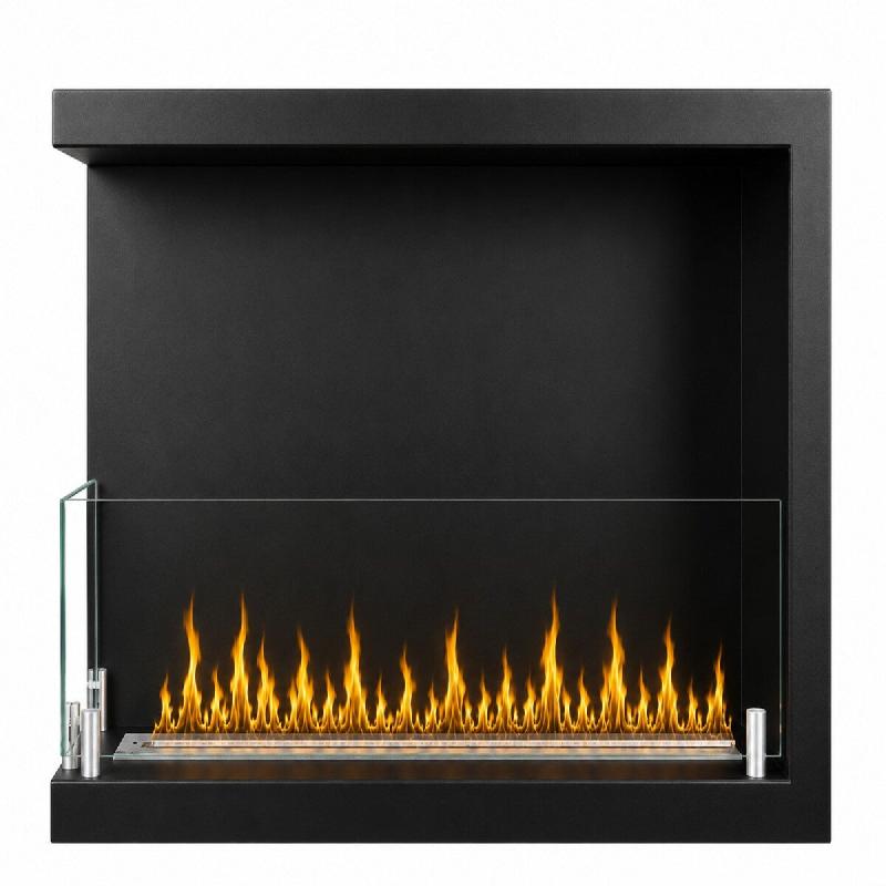 Divina Fire Cheminée D'Angle Intégrée Au Bioéthanol, Bio-Cheminée D'Angle 60X45 Sutri 60 Sx - noir 8055829980424_0