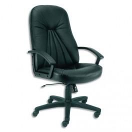 FAUTEUIL DE DIRECTION CUIR NOIR FENIX TILT 65X35X76 CM