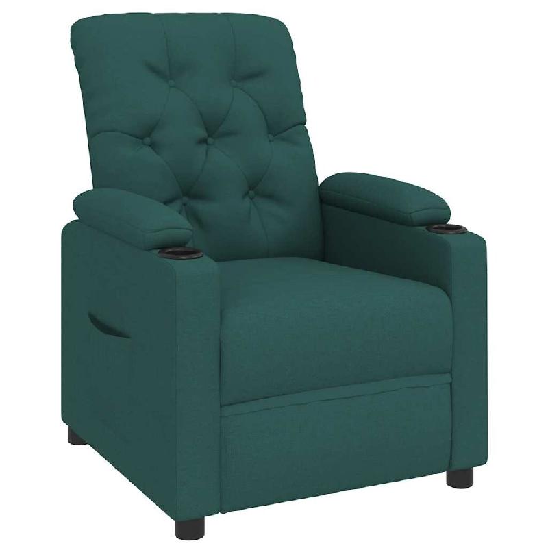 Fauteuil inclinable Vert foncé Tissu Modèle Xervessiax - 339108_0