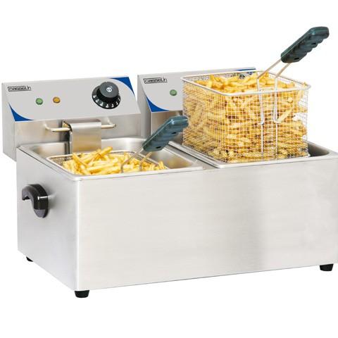 Friteuse électrique à poser - 2 cuves - 2 x 4 L - CFE42 | Casselin_0