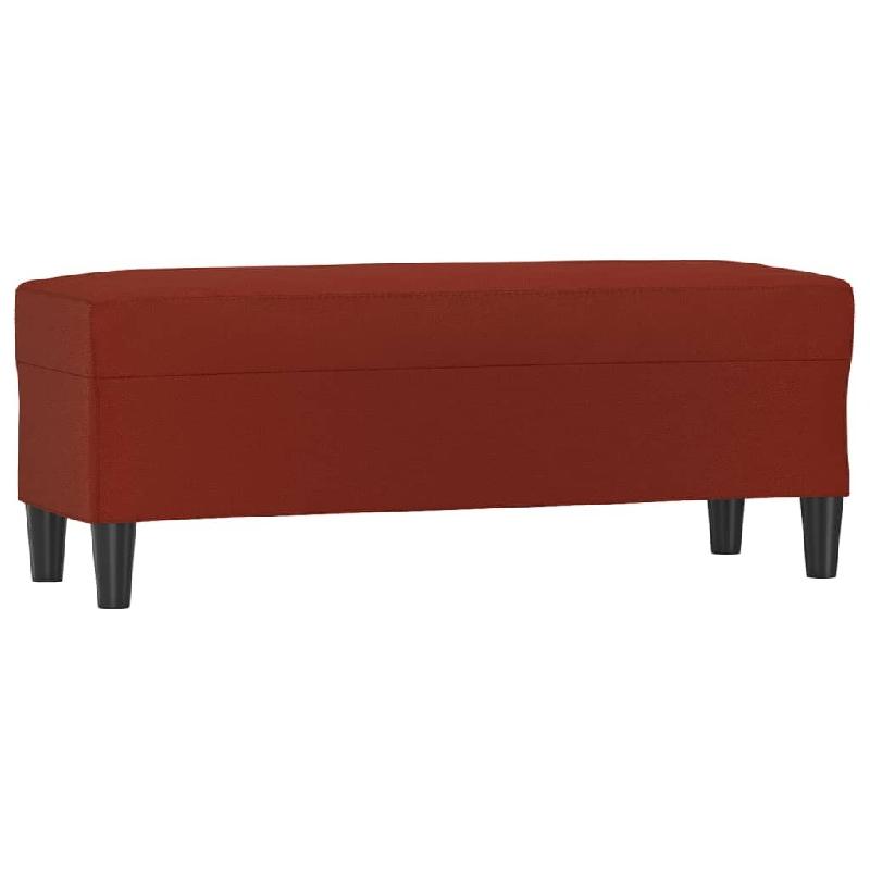Helloshop26 - Banc banquette rouge bordeau x 100 x 35 x 41 cm similicuir 02_0010686 - rouge polyester 3000587982727_0