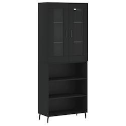 HELLOSHOP26 - Buffet bahut commode armoire meuble de rangement organisateur cuisine salle de séjour salon haut 69,5 x 34 x 180 cm bois d'ingénierie_0