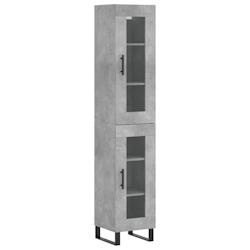 Helloshop26 - Buffet bahut commode armoire meuble de rangement organisateur cuisine salle de séjour salon haut 34,5 x 34 x 180 cm 02_0034289 - 300021_0