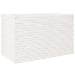 Helloshop26 - Jardinière bac lit surélevé plantes fleurs terrasse jardin 110 x 60 x 68,5 cm bois de pin massif blanc 02_0037382 - 3000214242552_0