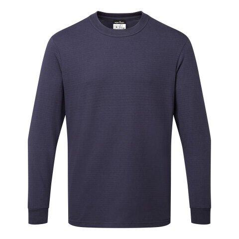 LOT DE 2 - PORTWEST AS22 T-SHIRT MANCHES LONGUES ANTISTATIQUE ESD - TAILLE M