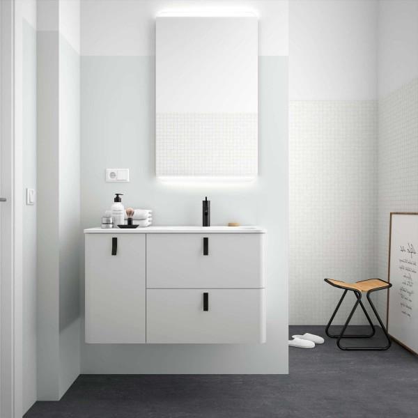 MEUBLE DE SALLE DE BAIN UNIIQ 900 GAUCHE ALMENDRA - SALGAR 24651
