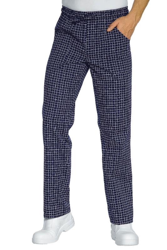 PANTALON CUISINIER CARREAUX BLEU BLANC