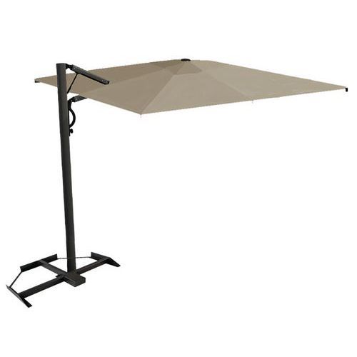 PARASOL ASTRO CARBON 35 X 35 M SANS VOLANT - TOILE TAUPE - SCOLARO
