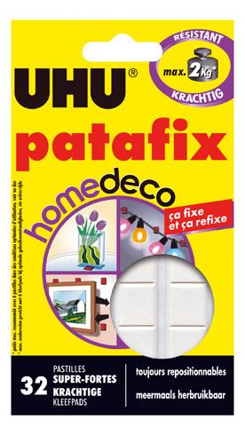 PÂTE ADHÉSIVE UHU PATAFIX DÉCO BLANCHE REPOSITIONNABLE - ETUI DE 32 PASTILLES