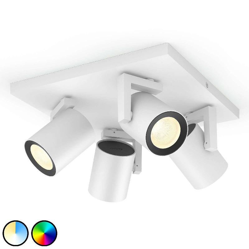 PHILIPS HUE ARGENTA SPOT LED À 4 LAMPES BLANC