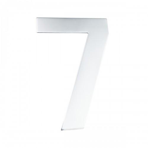 PLAQUE SIGNALÉTIQUE NUMÉRO OU LETTRE EN INOX POLI DÉCOUPÉ - 7 KARCHER DESIGN