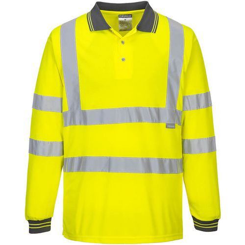 POLO HAUTE VISIBILITÉ À MANCHES LONGUES S277 JAUNE 4XL - PORTWEST