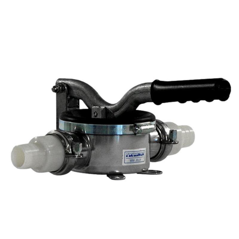Pompe hydraulique manuelle inox à membrane 'In Line' mini - auto-amorçante - débit 40L/min_0