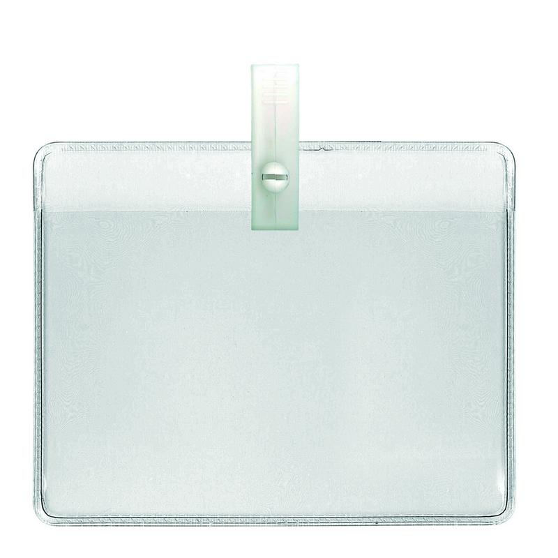 Porte badge 1 carte clip plastique_0