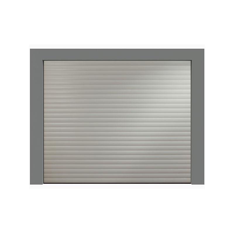 PORTE DE GARAGE ENROULABLE GRISE 9006 240X200 CM LAMES 77MM - NEO10