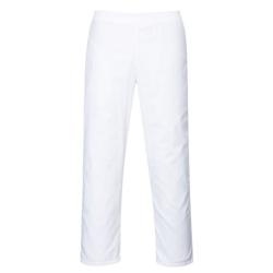 Portwest - Pantalon de cuisine avec taille élastiquée Blanc Taille M - M blanc 5036108122110_0