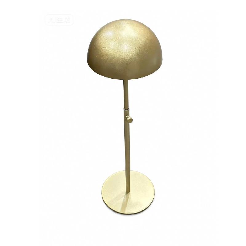 Présentoir chapeau métal ø15 cm H 60 cm or mat_0