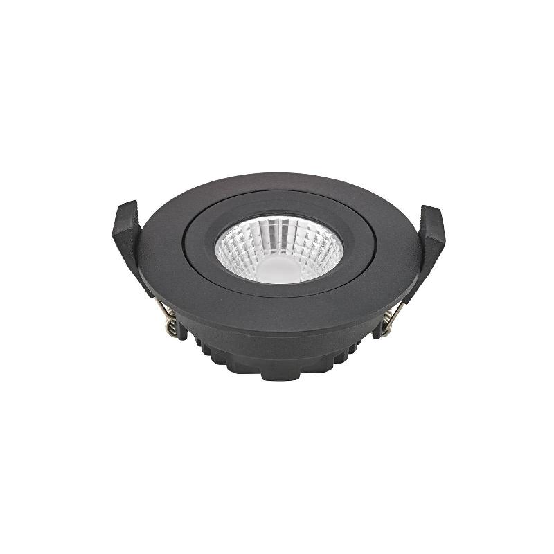 SIGOR SPOT LED ENCASTRÉ AU PLAFOND DILED, Ø 8,5 CM 6 W DIM-TO-WARM NOIR