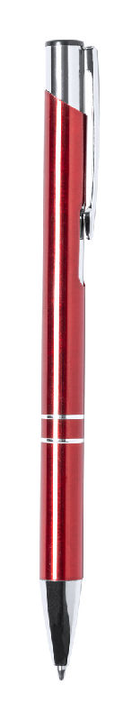 Stylo bille en aluminium recyclé - encre bleue - couleur rouge - 14g_0