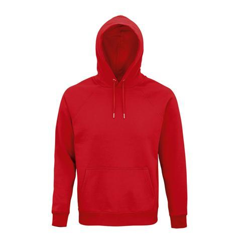 SWEAT PERSONNALISABLE À CAPUCHE COTON ORGANIQUE BIO ROUGE