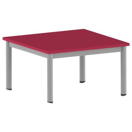 TABLE CARÉLIE 80 X 80 CM MOBILE T1 STRAT CERISE GRIS - MOBIDECOR