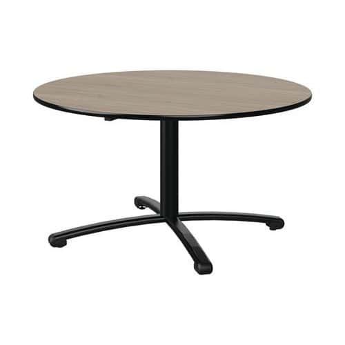 TABLE MALIBU Ø 120 T4 PC STRA CHÊNE 1146/NOIR NOIR 9005