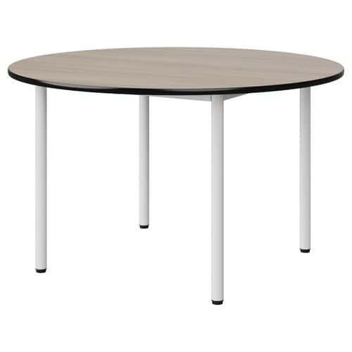 TABLE MALIBU Ø 120 T5 4P STRA ACACIA/NOIR BLC 9016