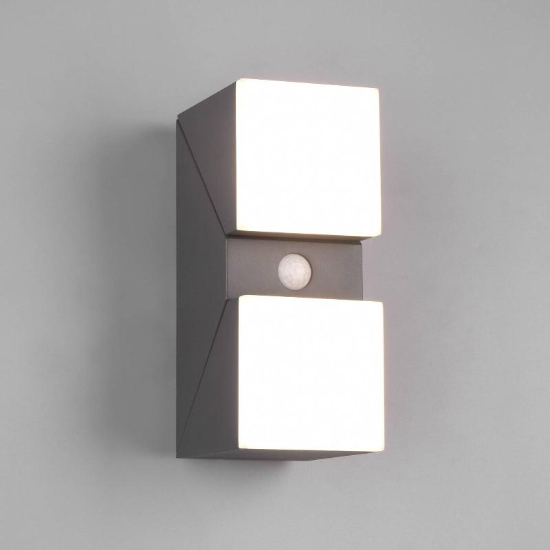 TRIO LIGHTING APPLIQUE D\'EXTÉRIEUR LED AVON, À DEUX LAMPES, CAPTEUR