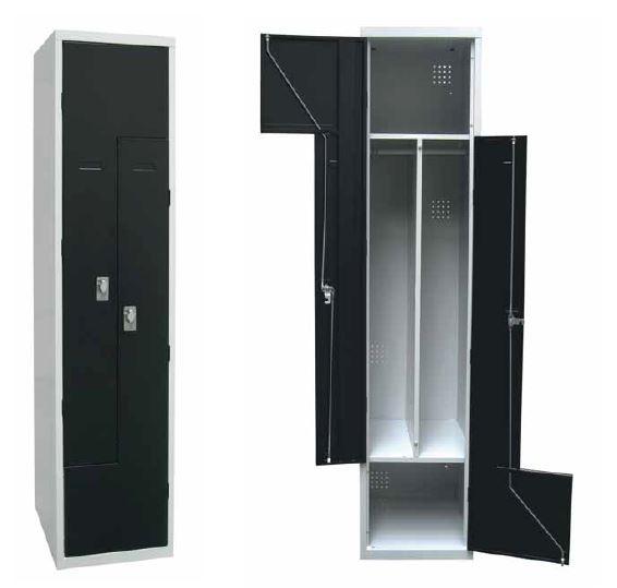 Vestiaire multicases - 32/L2P/Luxe - larg. 400 mm - 2 cases avec sécurité et rangement optimal_0