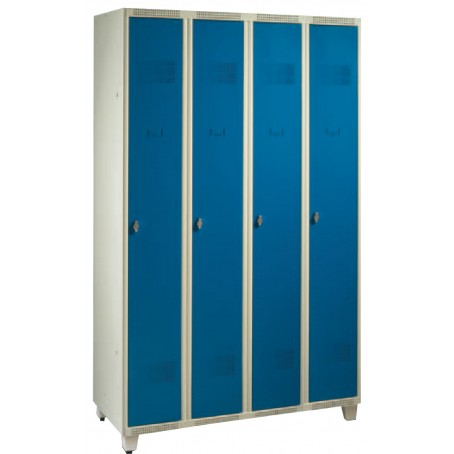 Vestiaire en acier - 4 casiers - Mobilier industriel sur mesure pour collectivités et ateliers_0