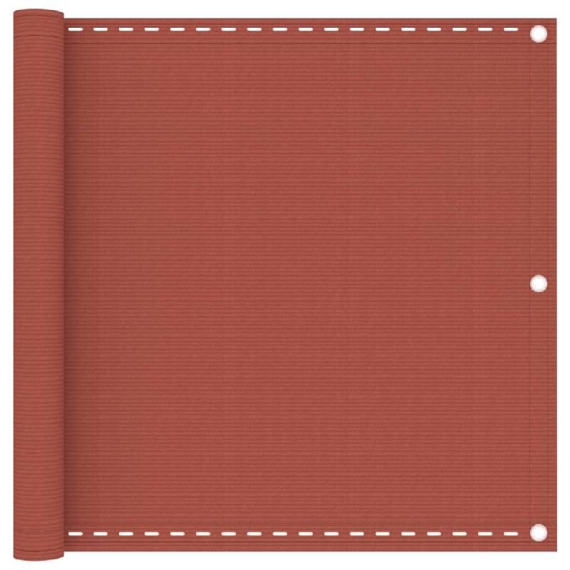 VidaXL Écran de balcon Terre cuite 90x500 cm PEHD Modèle Terrasse Horizon - 310950_0