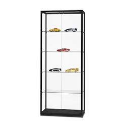 Vitrine d'Exposition Noire Ouverture de face 80x40x198,4cm SARAZINO Vitrines - 3701478500234_0