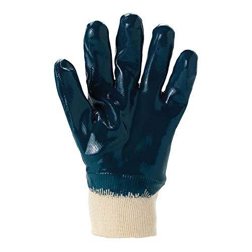 ANSELL Rahycron 27-600_10 - Lot de 12 gants de protection bleu marine en jersey de coton avec revêtement nitrile_0