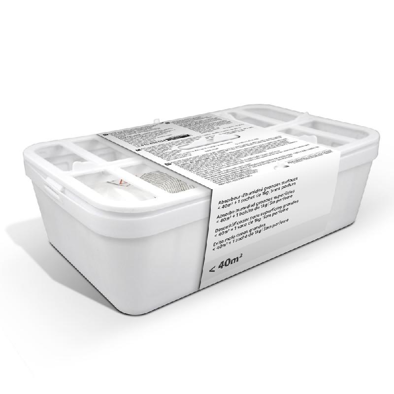 Absorbeur d'humidité et recharge sac - 40 m² - Compatible sachets ou galets jusqu'à 1 kg_0