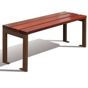 Banquette Silaos en acier et bois de chêne - Certifiée PEFC - Longueurs 1200 mm et 1800 mm_0