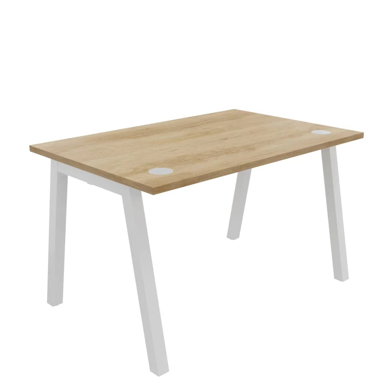 Bureau droit individuel PARTAGE - avec 2 obturateurs - plateau mélaminé - plusieurs finitions disponibles - fabriqué en France_0