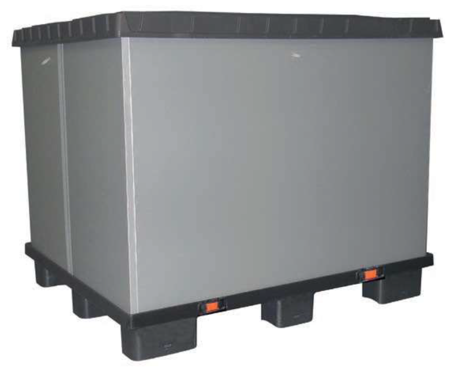 Caisse palette plastique recyclable, pour le secteur textile, l'alimentaire, le pharmaceutique, l'automobile et l'électronique - PLANETBOX MEDIUM_0